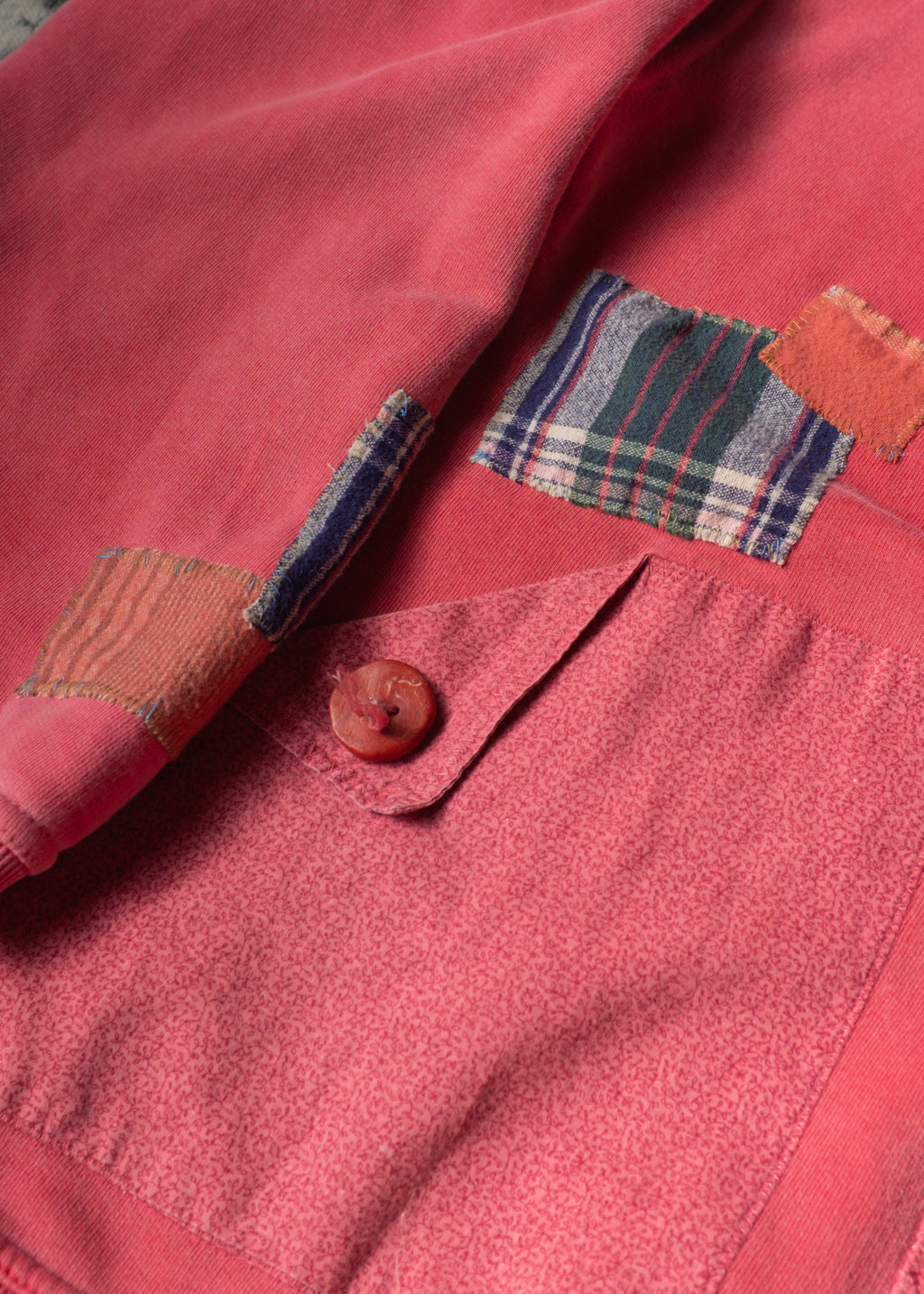 Pink Cardi Sweatshirt w Patchwork