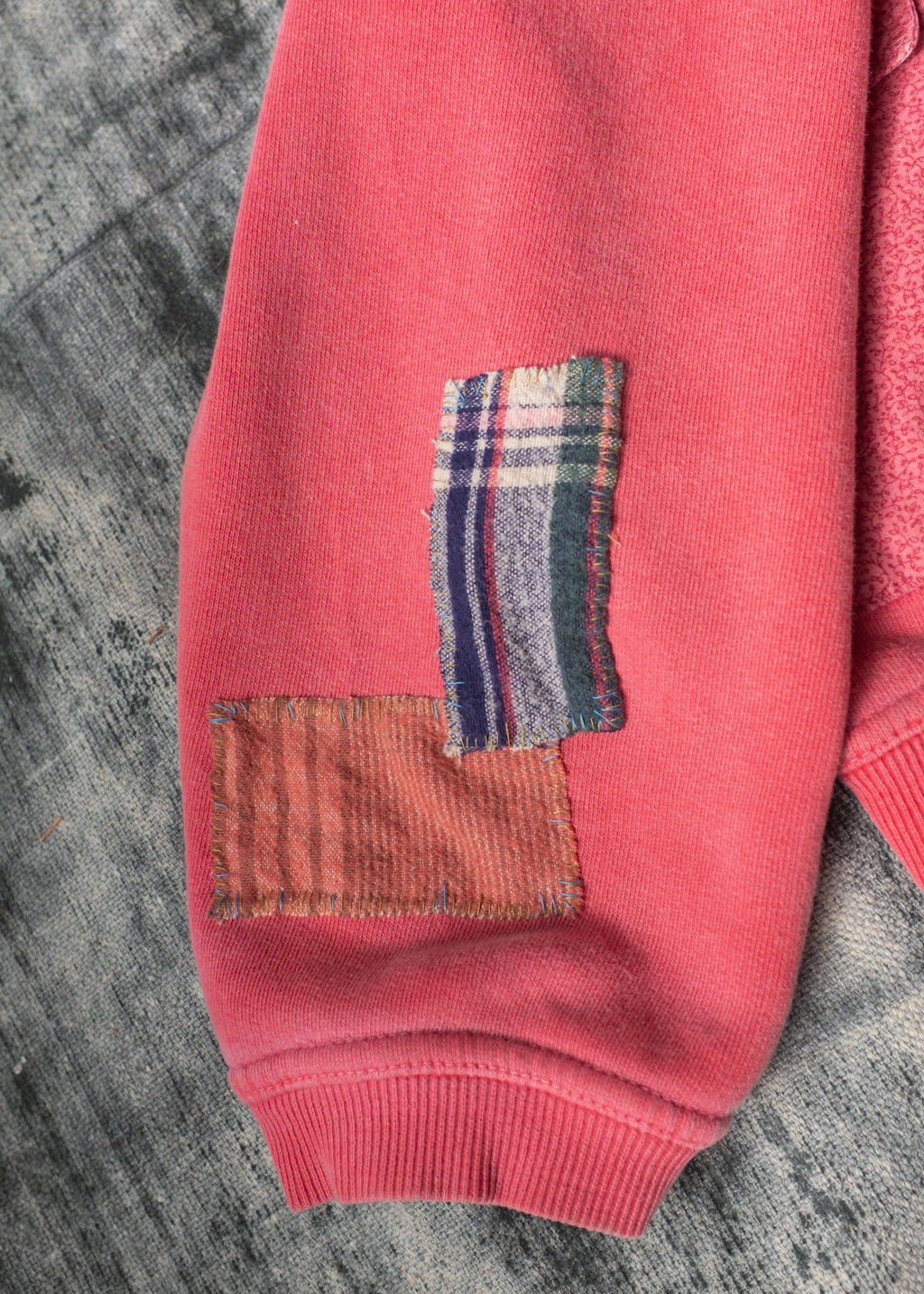Pink Cardi Sweatshirt w Patchwork