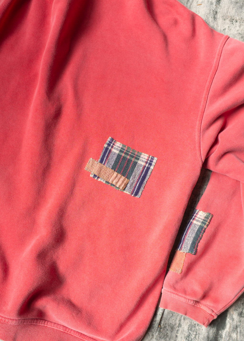 Pink Cardi Sweatshirt w Patchwork