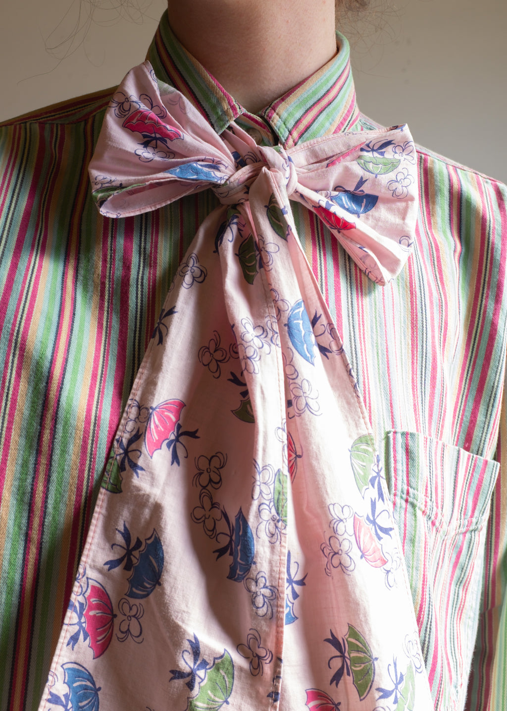 Overdyed LS BU w Apron Bowtie