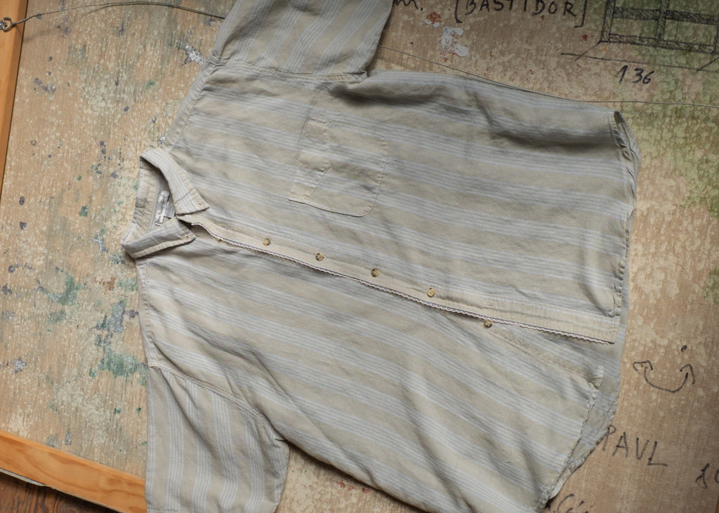 Overdyed Blue/Grey SS BU Trim up center