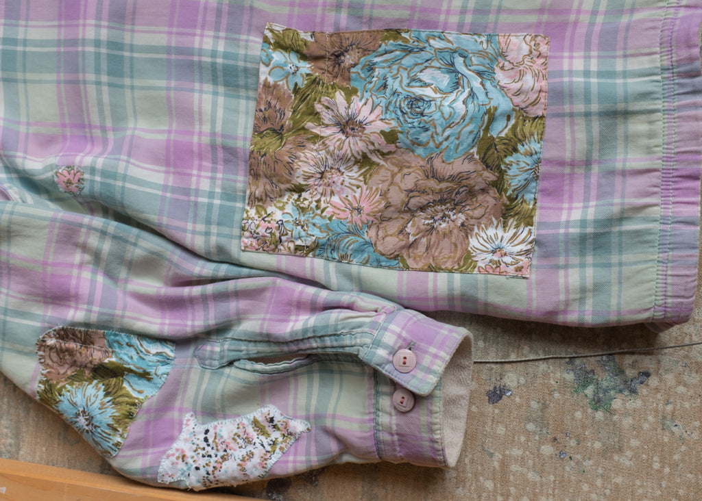 Purple/Green LS Fleece Lined Flannel