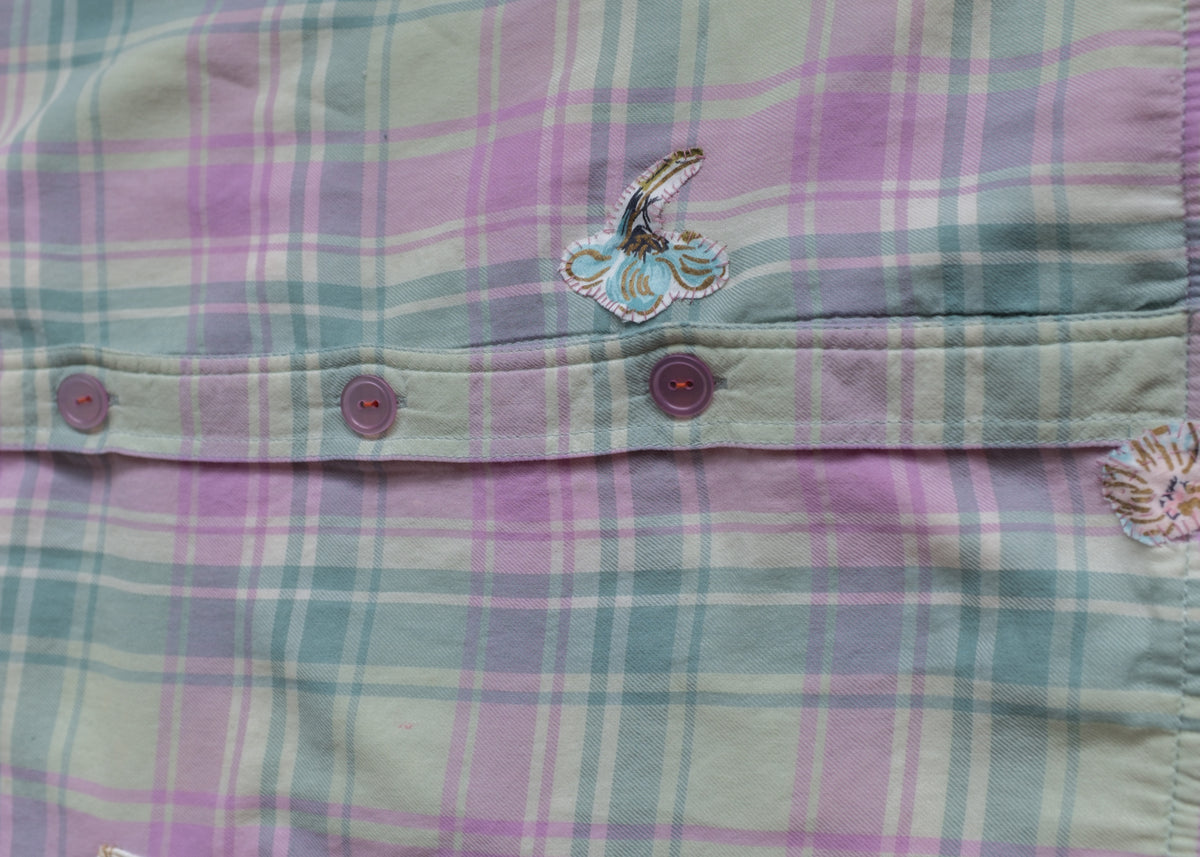 Purple/Green LS Fleece Lined Flannel