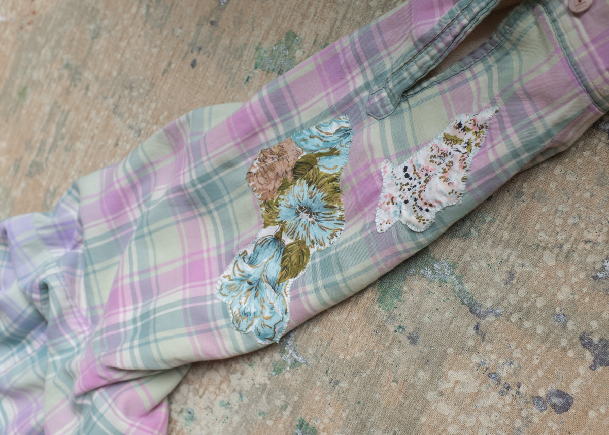 Purple/Green LS Fleece Lined Flannel