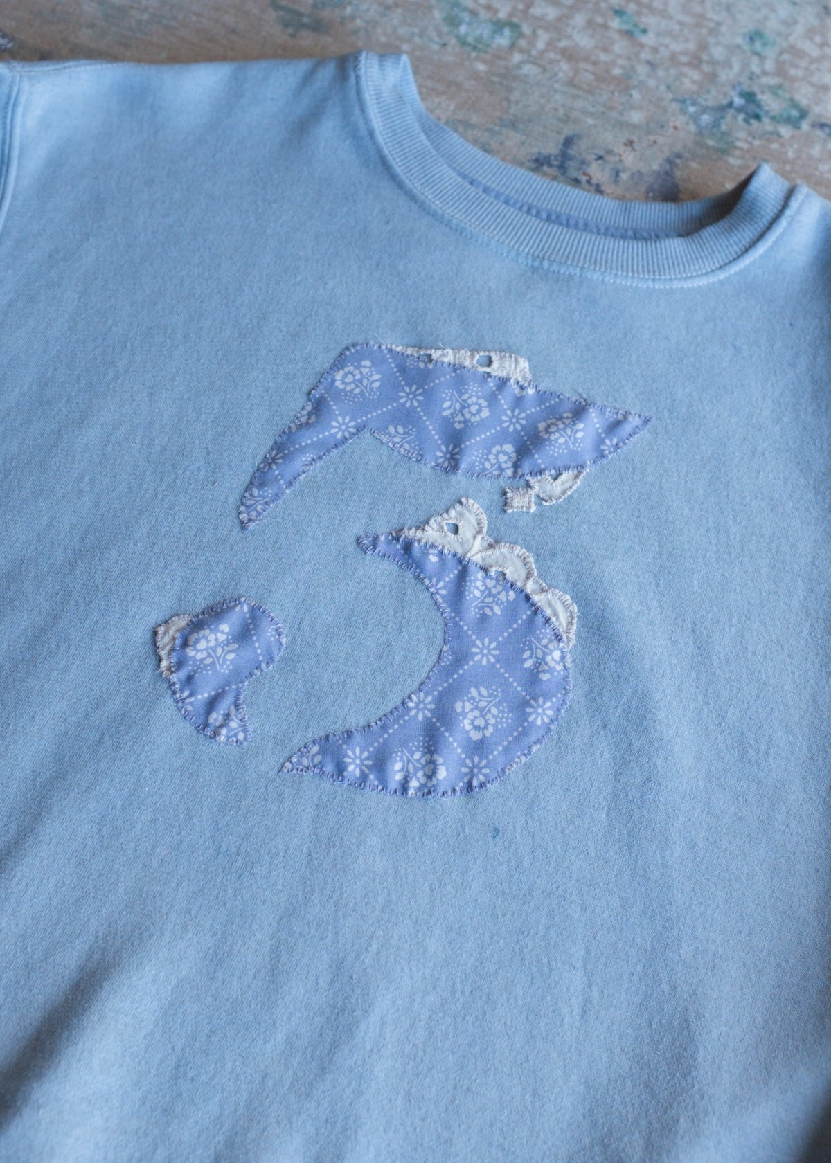 Blue Overdye Crew 5 Patch