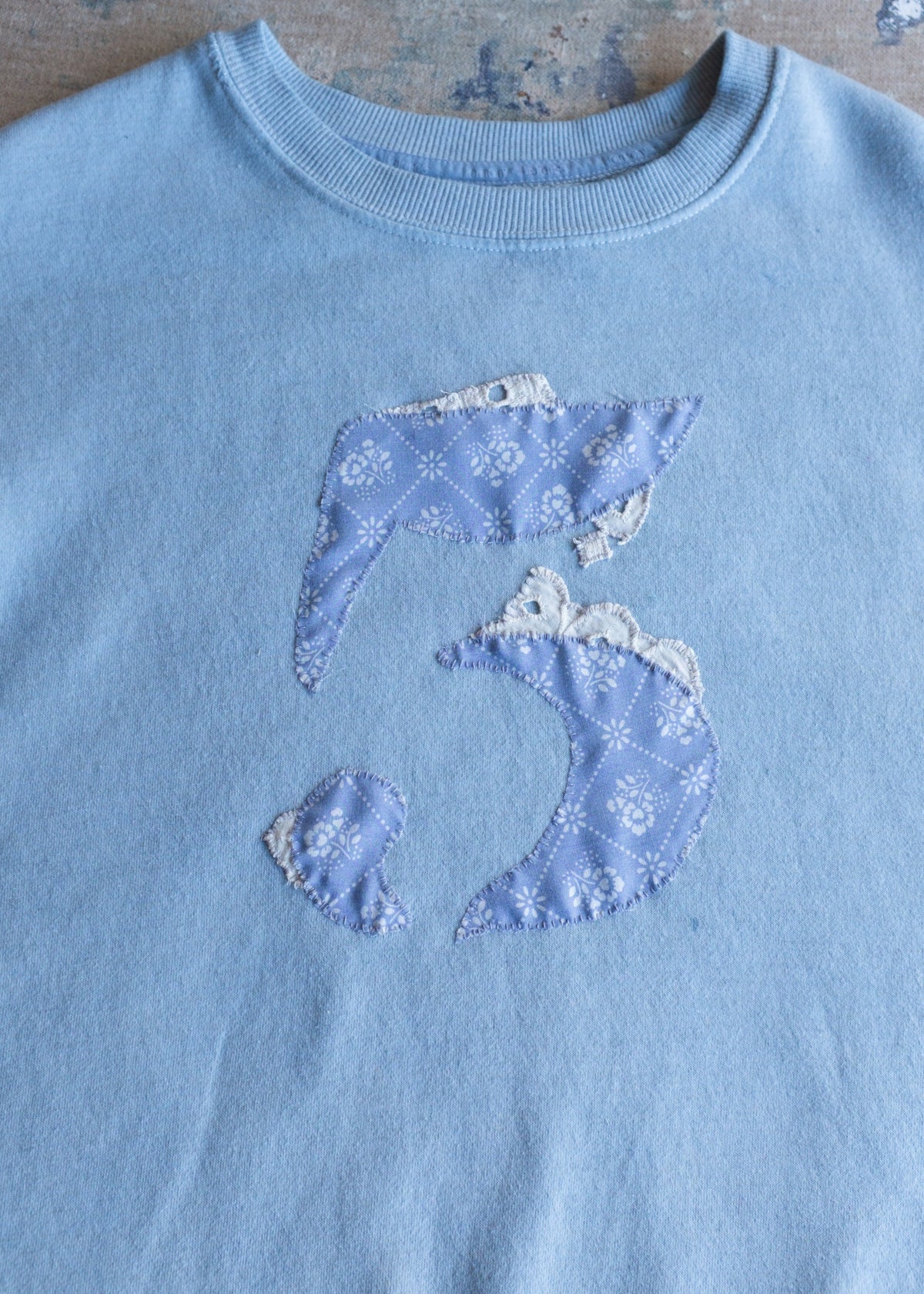 Blue Overdye Crew 5 Patch