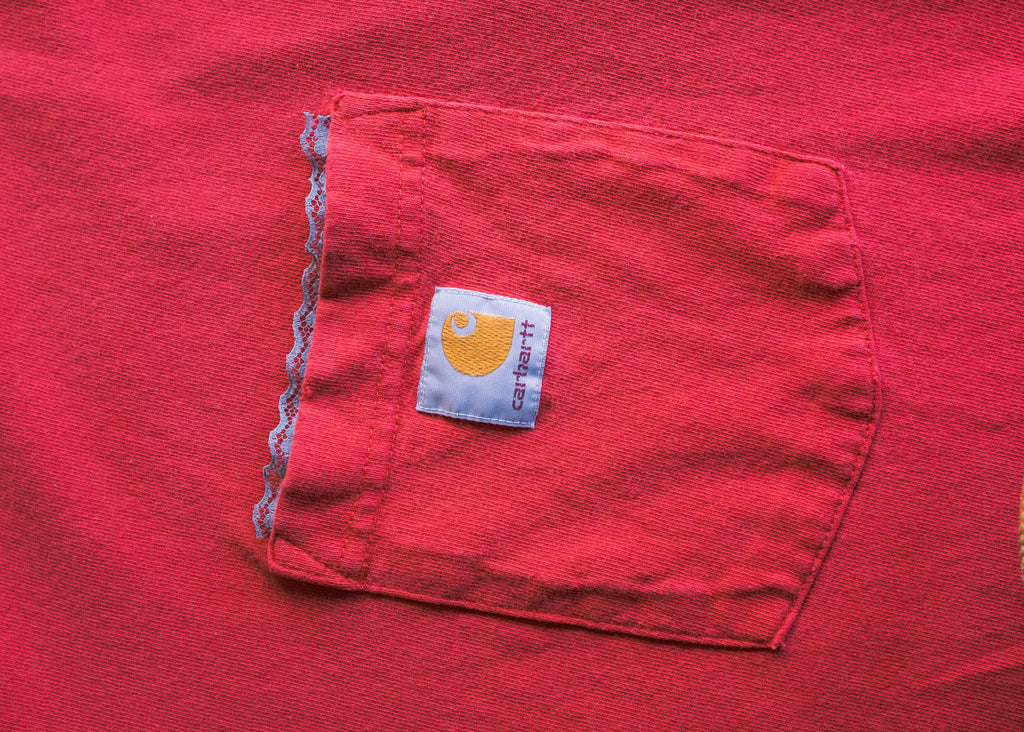 Red tee w Pocket Trim/Patch