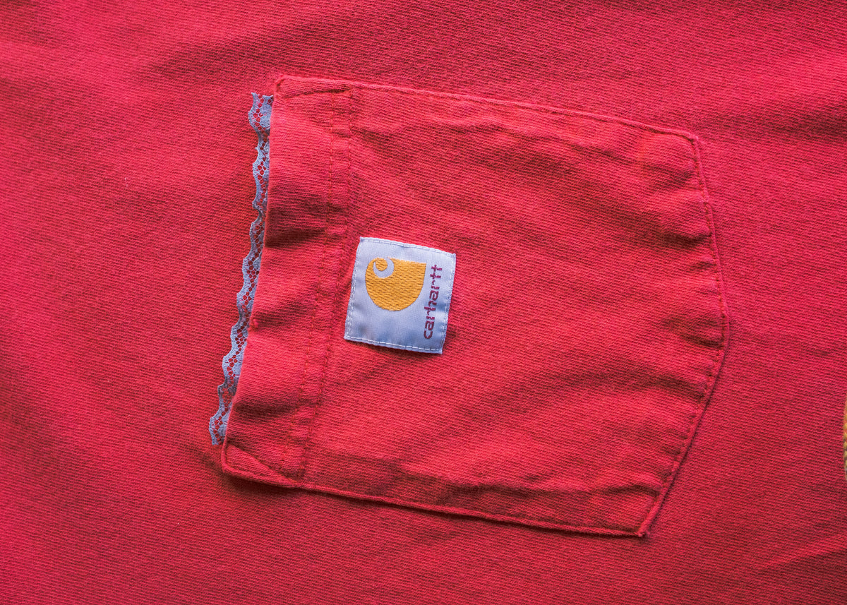 Red tee w Pocket Trim/Patch