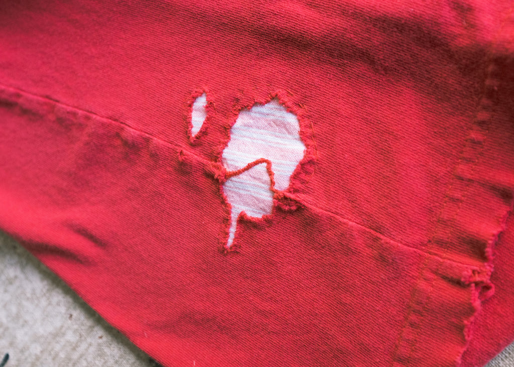 Red tee w Pocket Trim/Patch