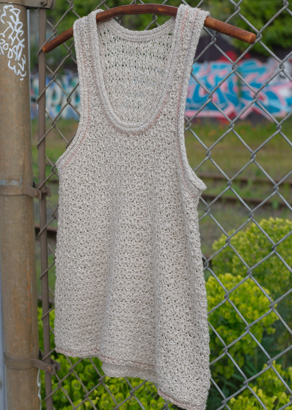 Knit Tank w Top Stitch detail