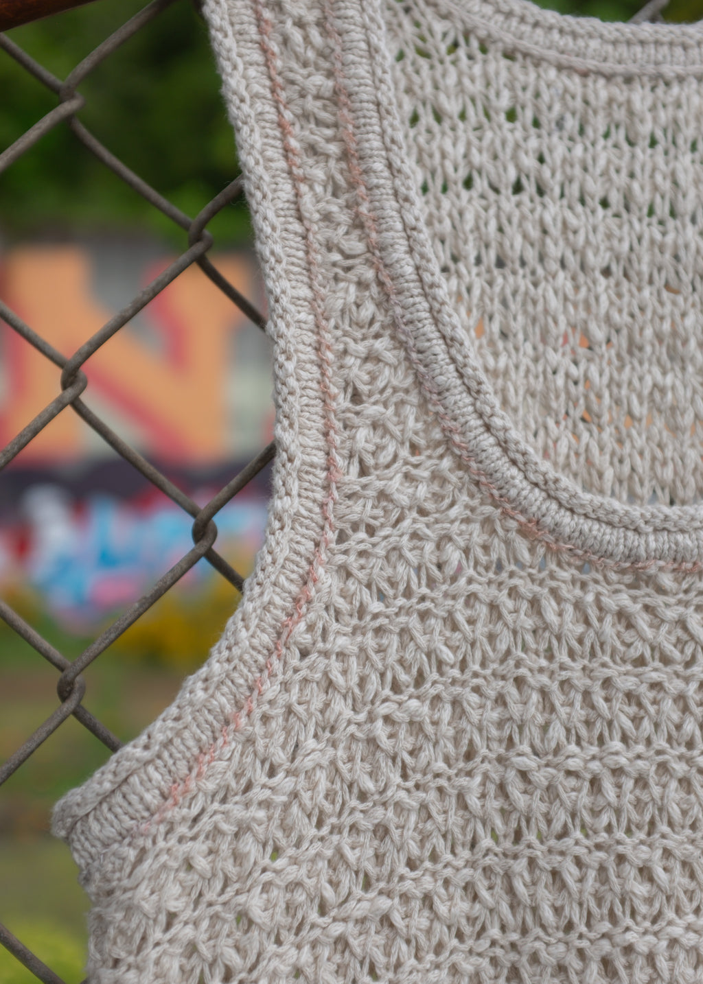 Knit Tank w Top Stitch detail