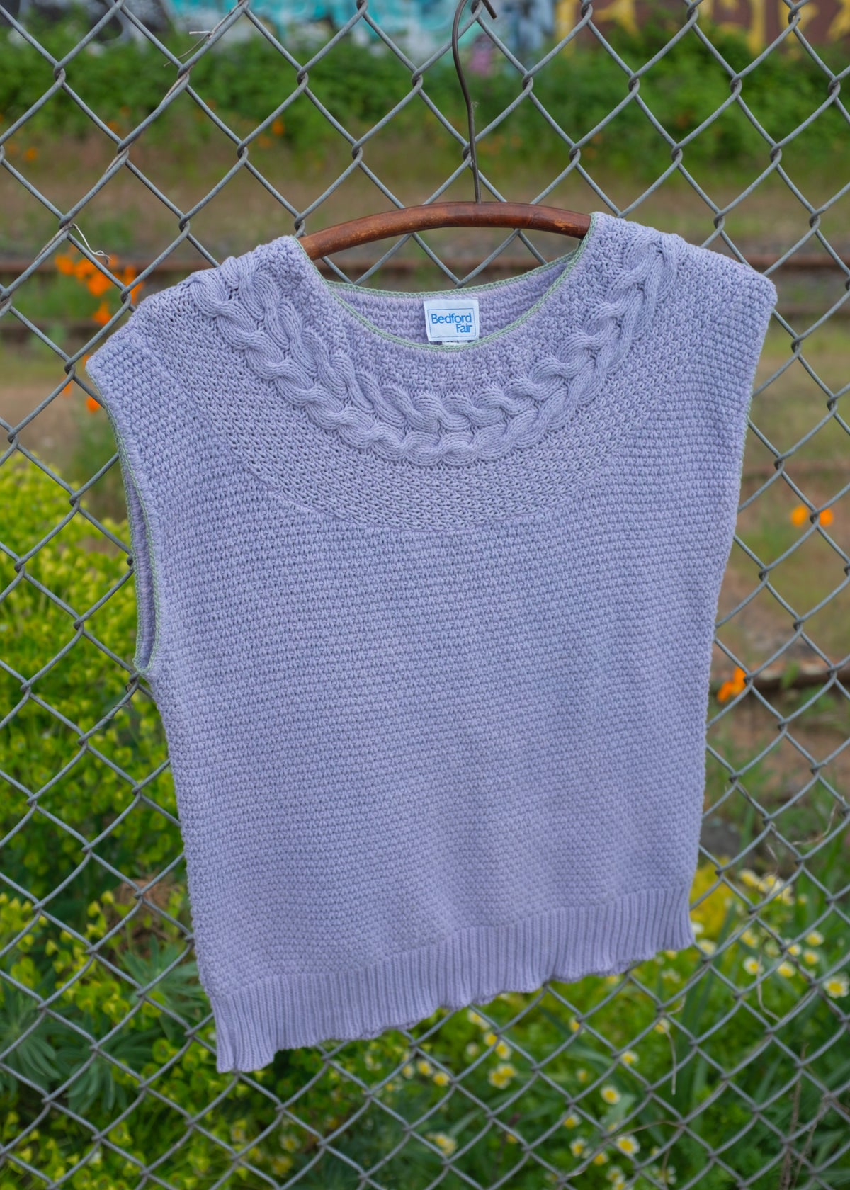 Overdye Purple Knit Vest
