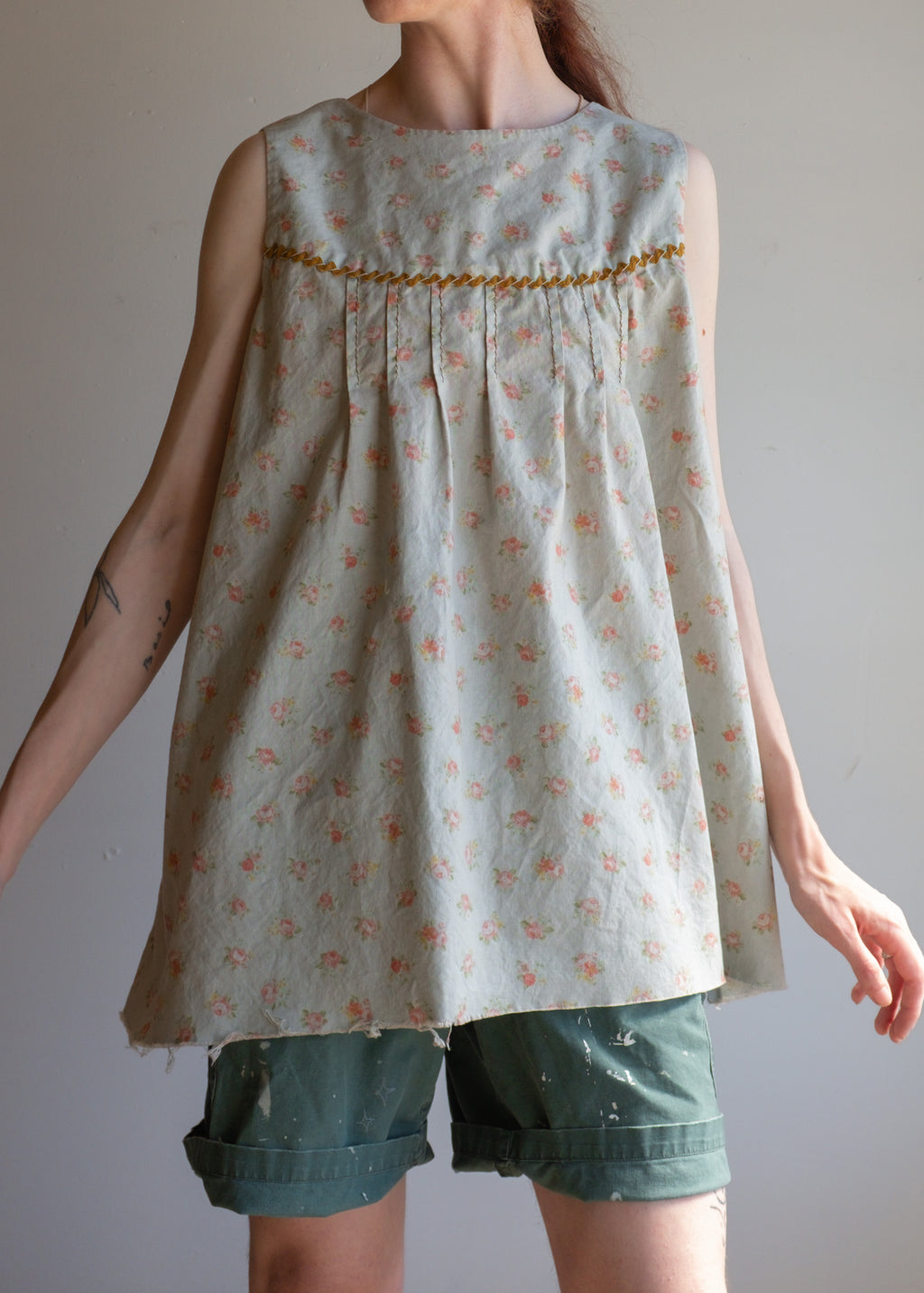 Overdye Blue Floral Tunic
