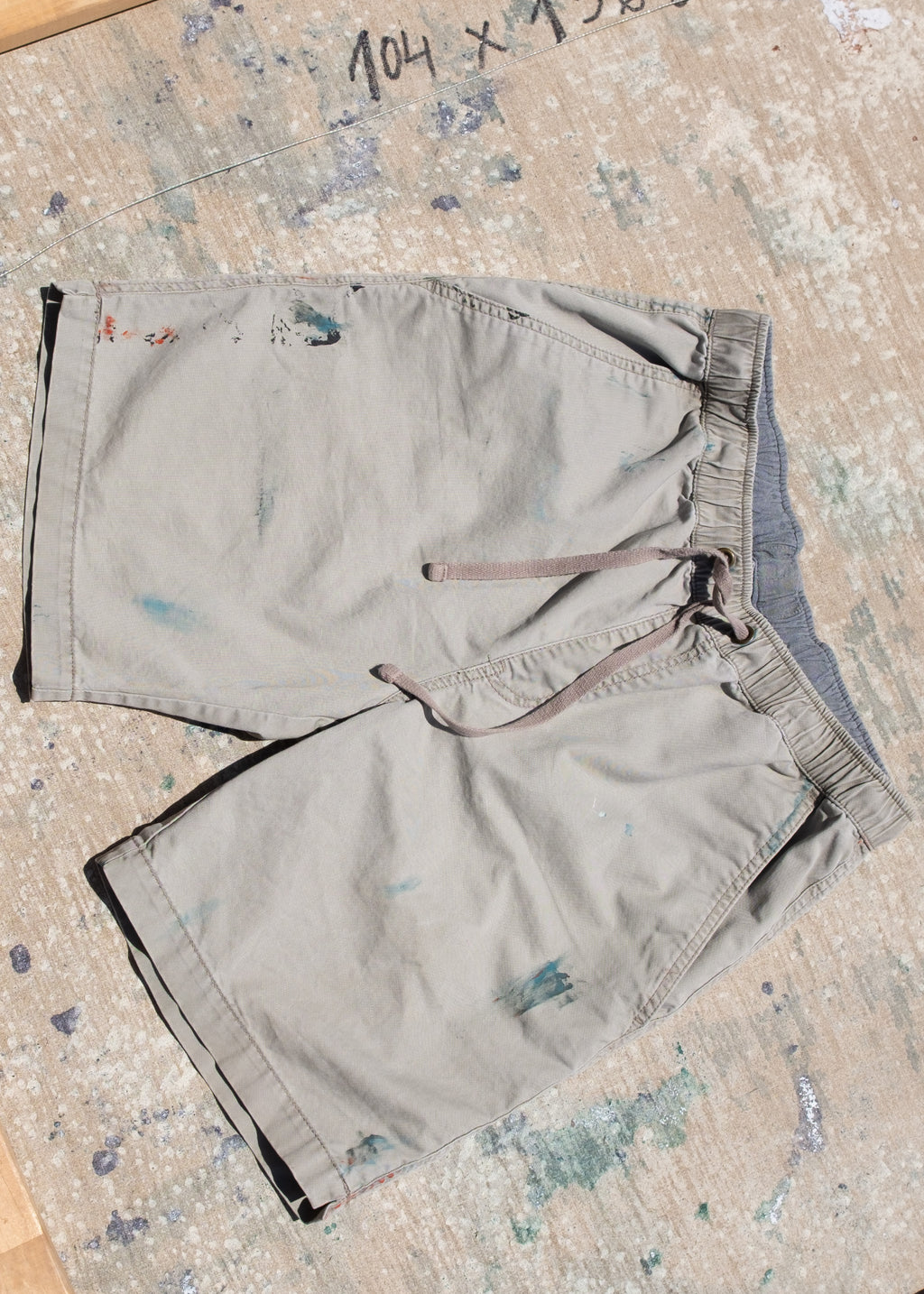 Tan Painted Shorts