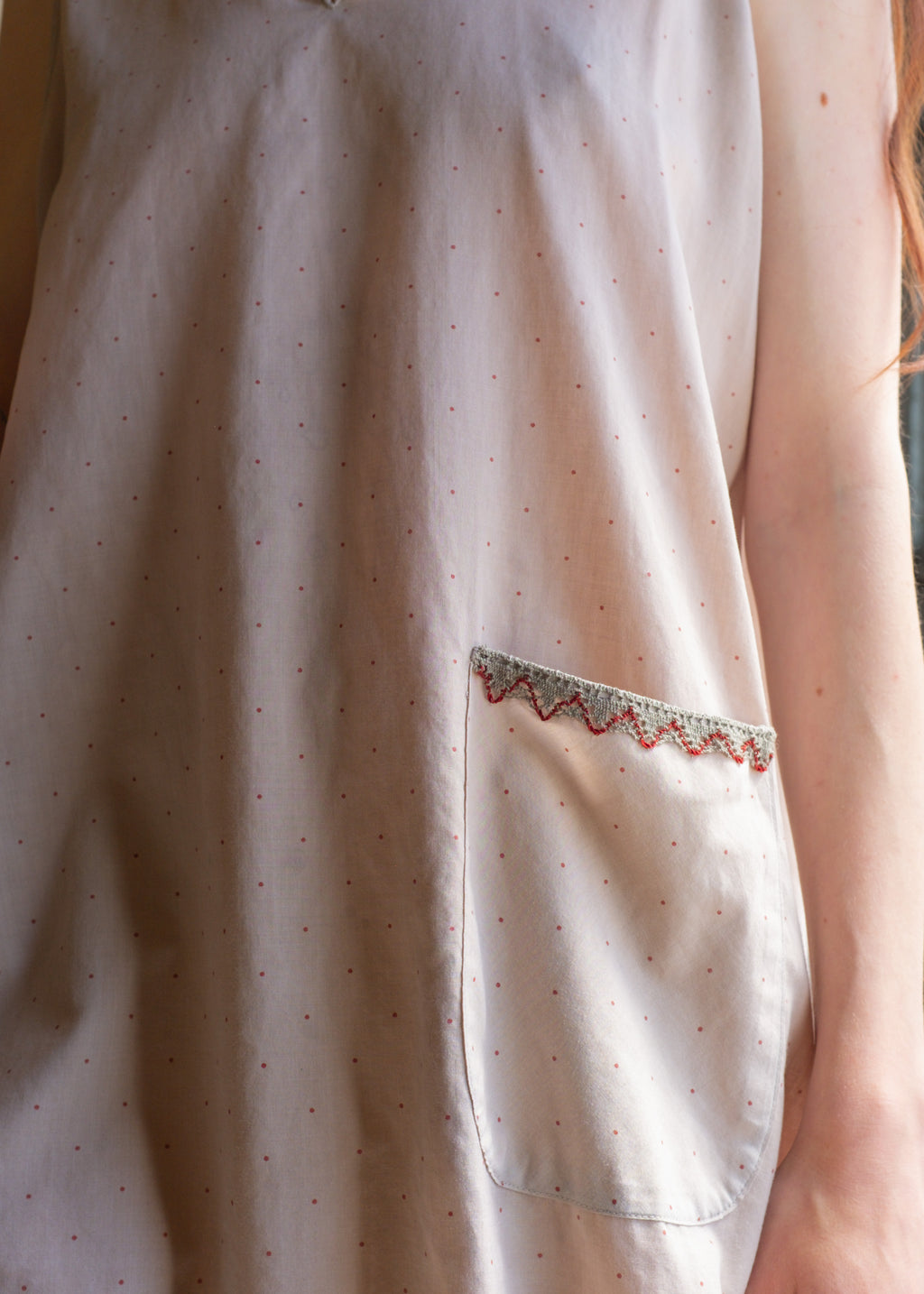 Overdyed Grey Slip Dress w Repair