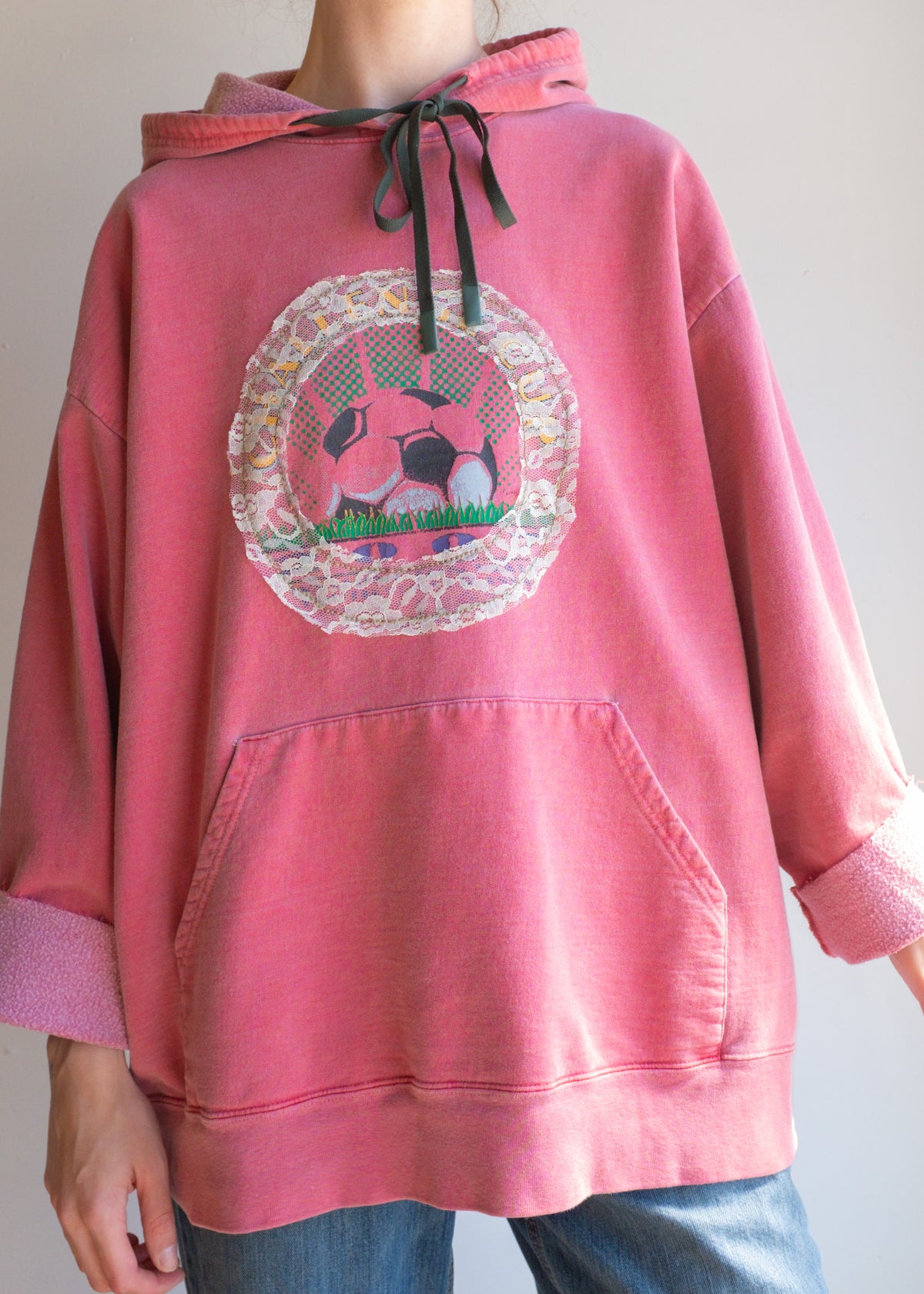 Pink Soccer Hoodie