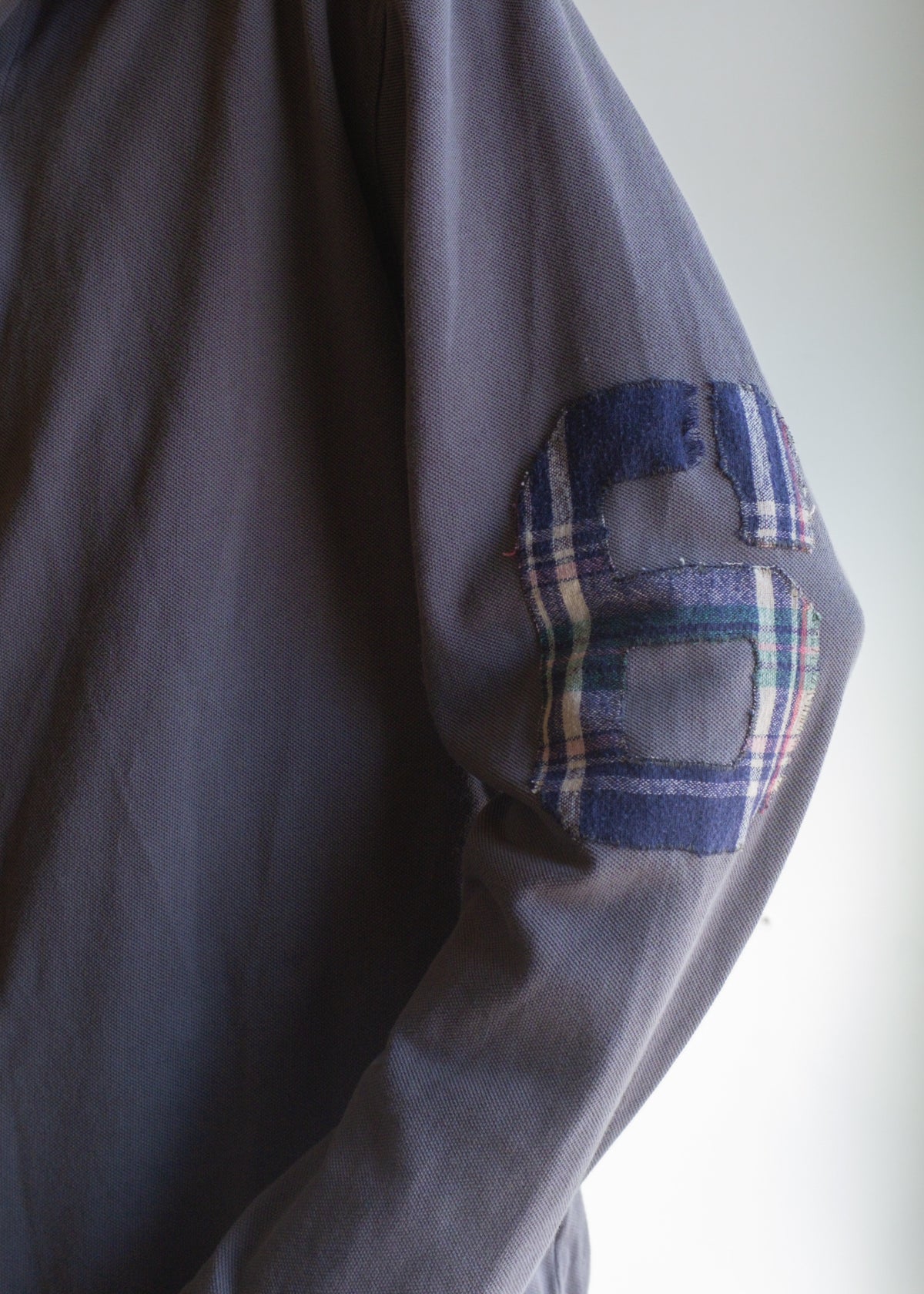 Grey LS Polo w 96 Patches