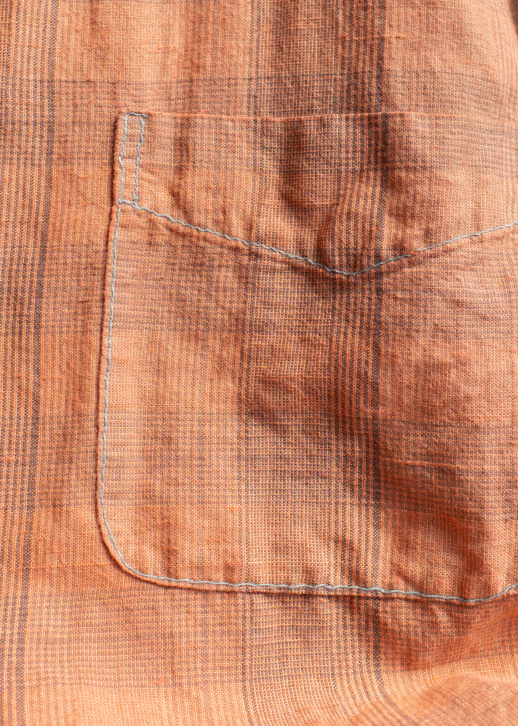 Orange Overdye SS BU w Stitch Detail