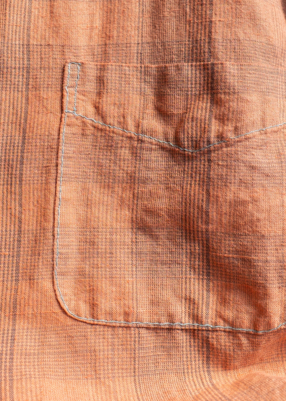 Orange Overdye SS BU w Stitch Detail
