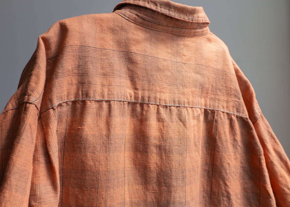 Orange Overdye SS BU w Stitch Detail