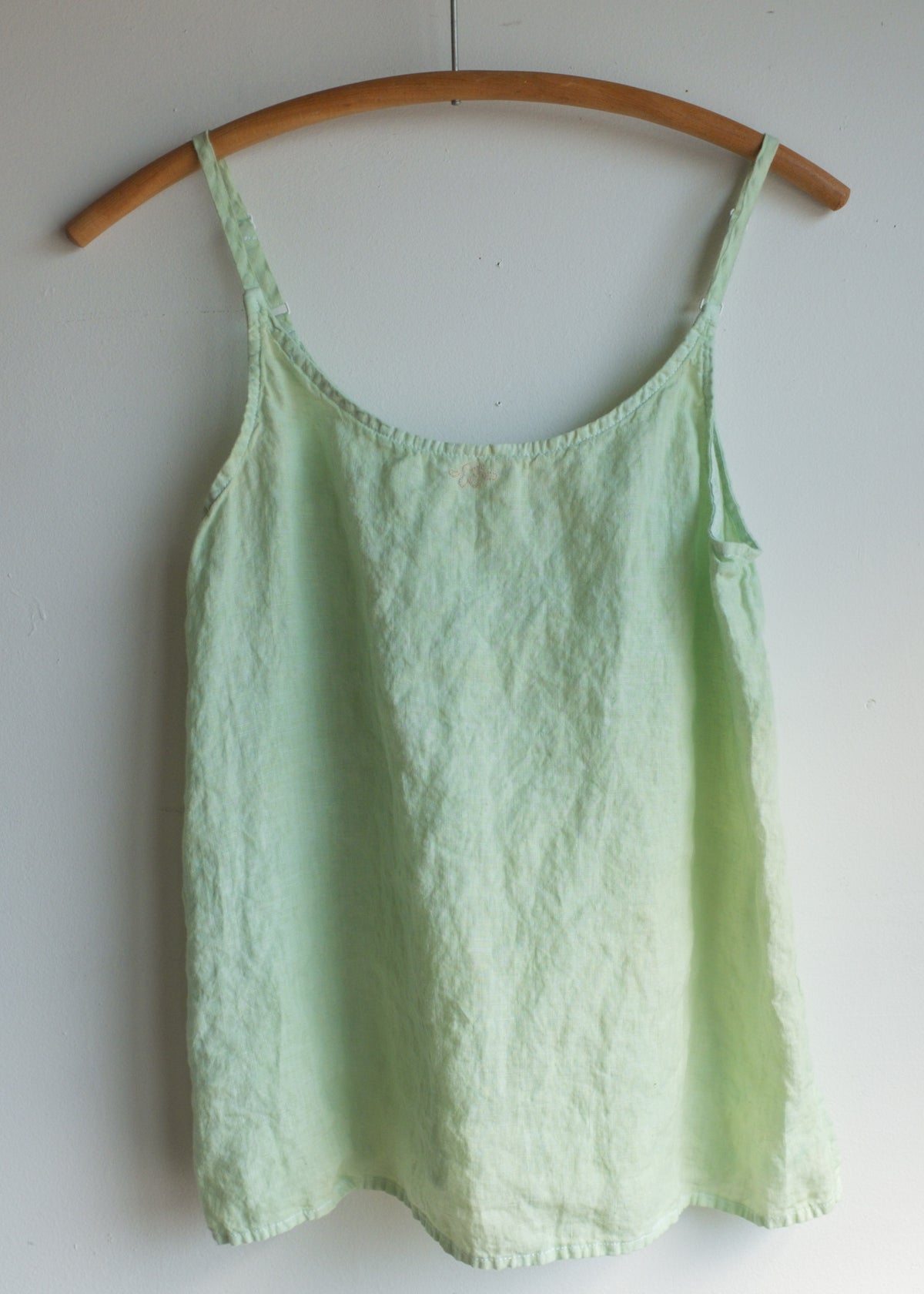 Overdyed Green Cami w stitch detail