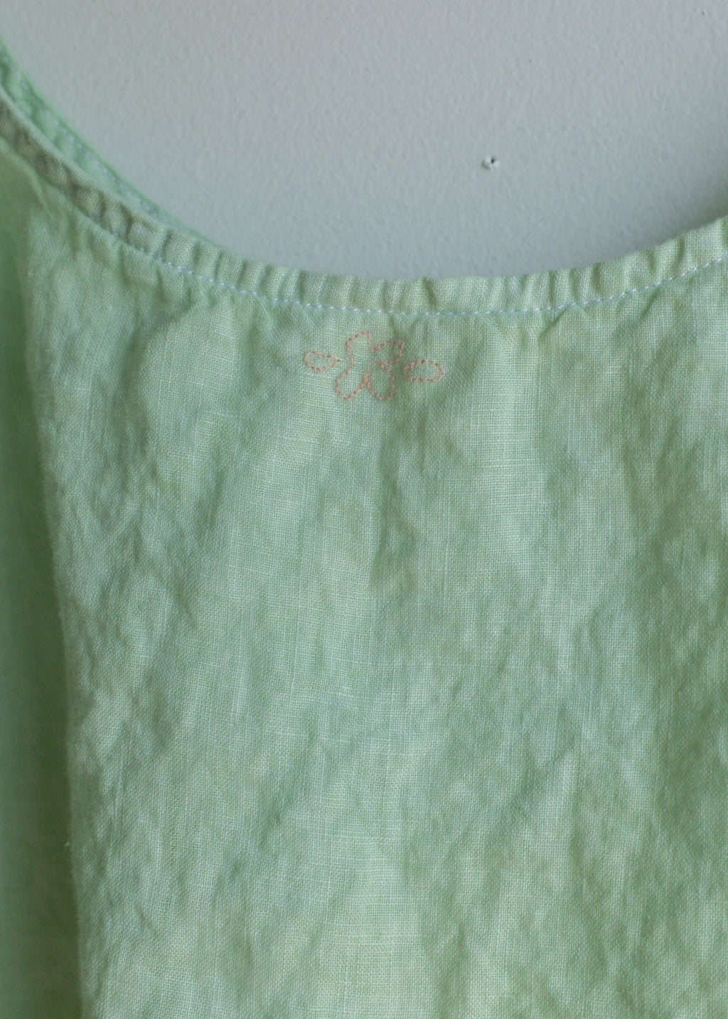 Overdyed Green Cami w stitch detail