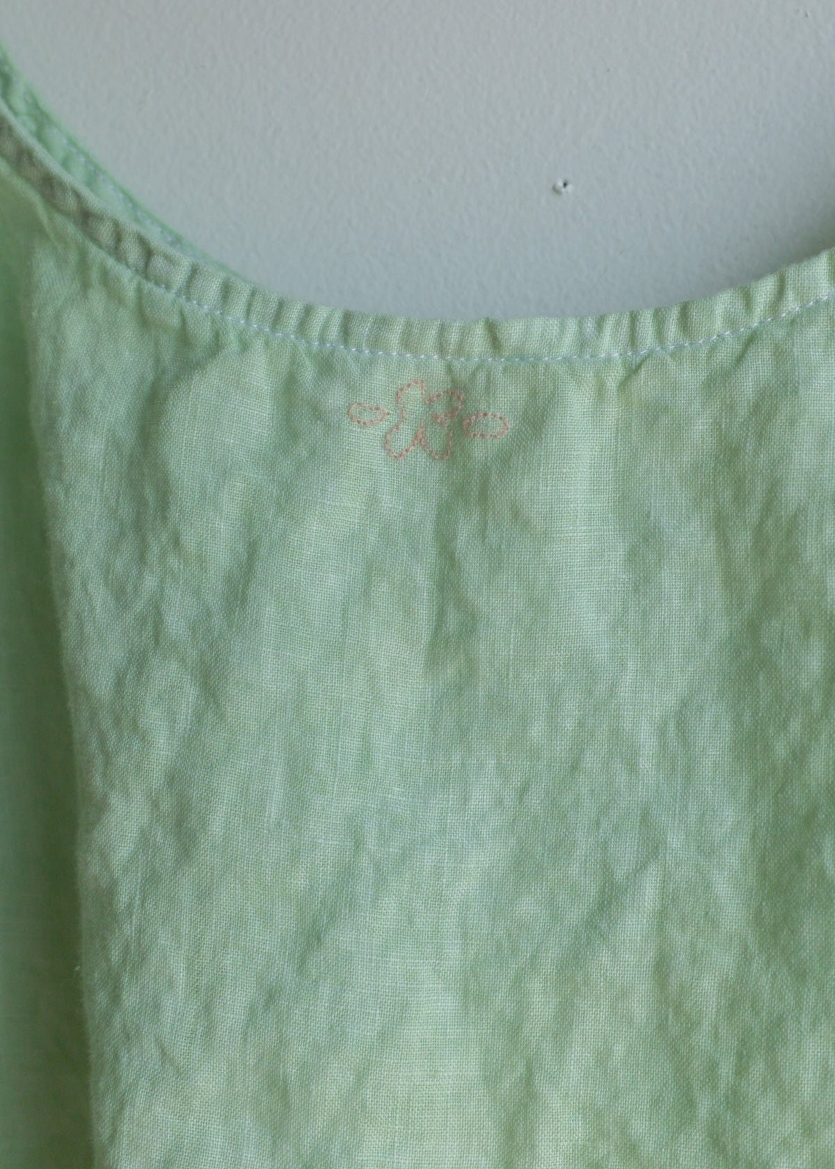 Overdyed Green Cami w stitch detail