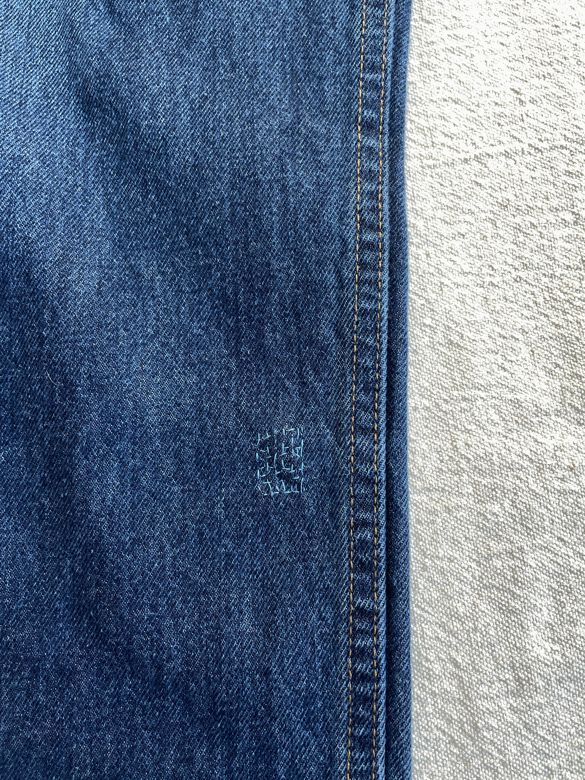 Reworked Denim w Trim/ Stitching Detail