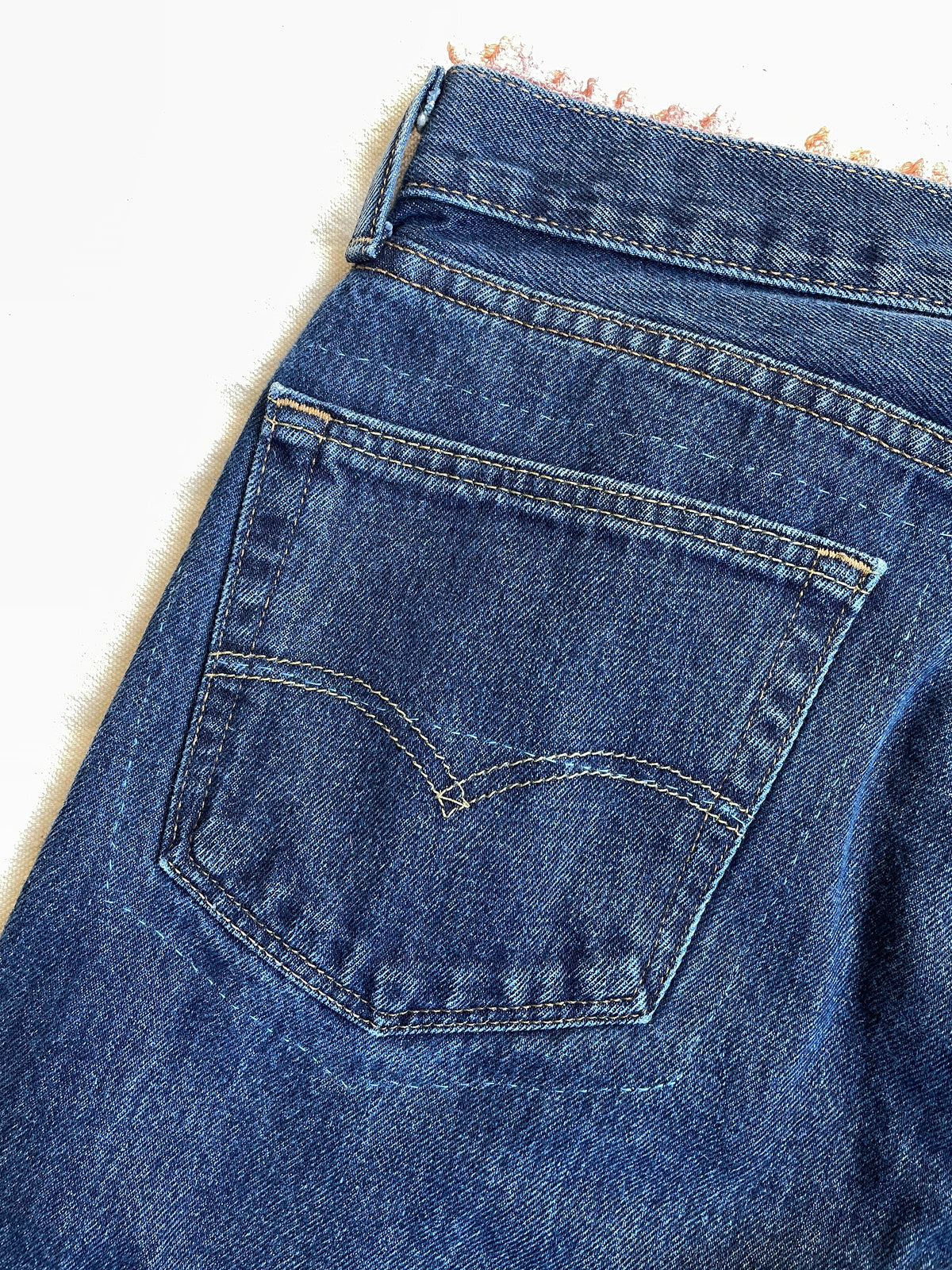 Reworked Denim w Trim/ Stitching Detail