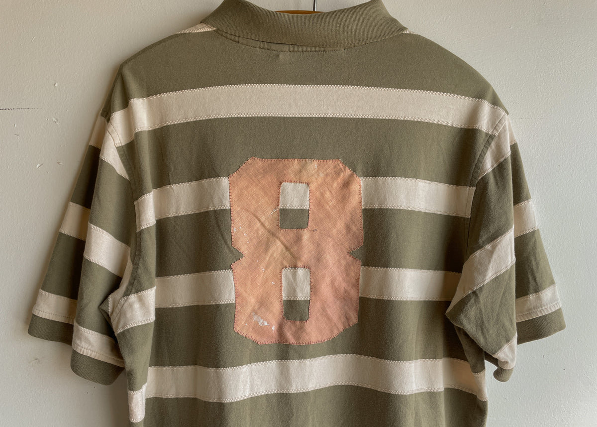 Reworked Stripe SS Polo Applique